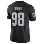 Silnrao LV.Raiders #98 Maxx Crosby Black Vapor F.U.S.E. Limited Jersey American Stitched Jerseys