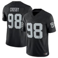 Silnrao LV.Raiders #98 Maxx Crosby Black Vapor F.U.S.E. Limited Jersey American Stitched Jerseys