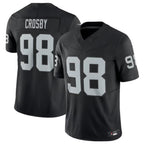 Silnrao LV.Raiders #98 Maxx Crosby Black Vapor F.U.S.E. Limited Jersey American Stitched Jerseys