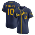 Silnrao M.Brewers #10 Sal Frelick Player Navy Home Limited Elite Stitched Jerseys