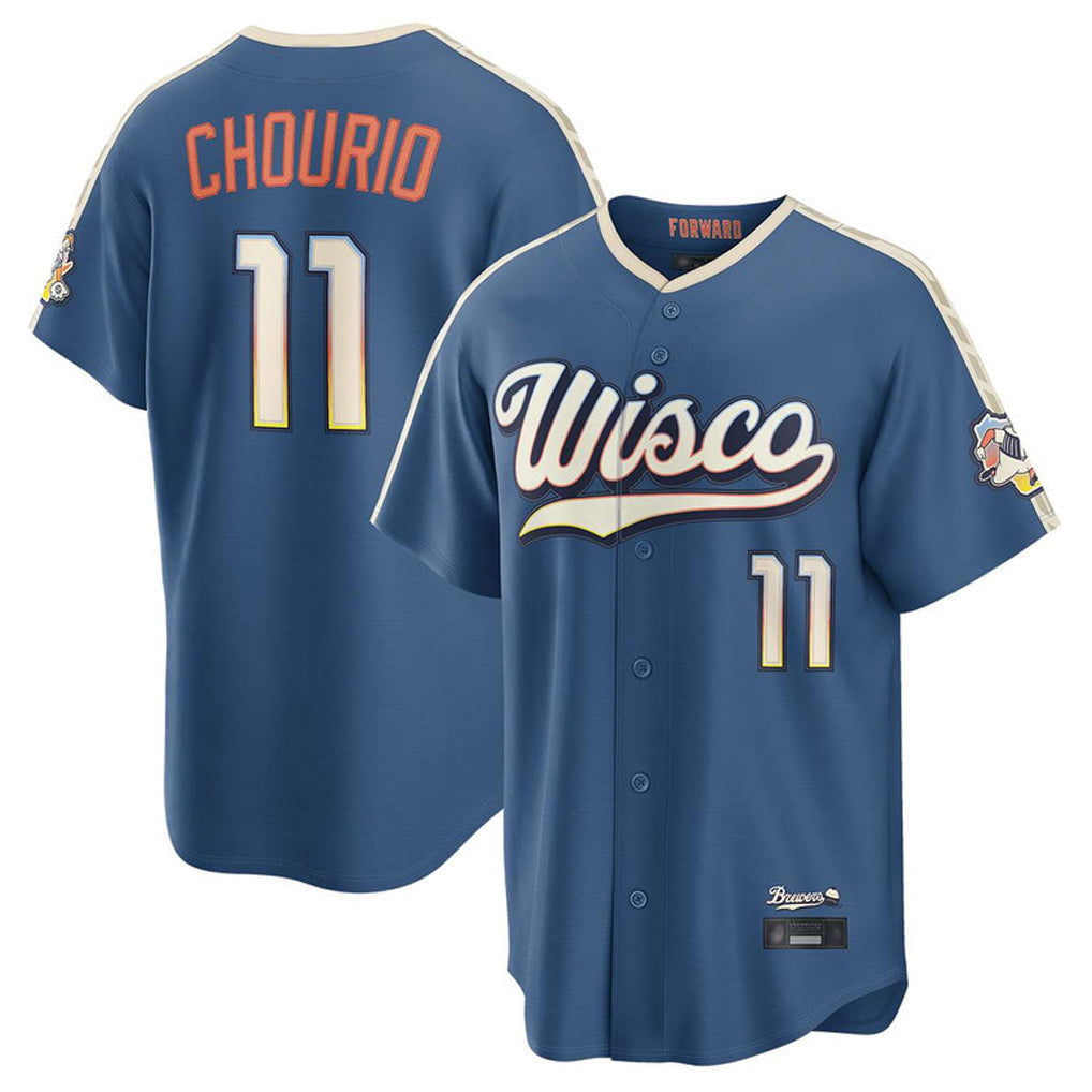 Silnrao M.Brewers #11 Jackson Chourio Player Blue 2026 City Connect Home Game Stitched Jerseys