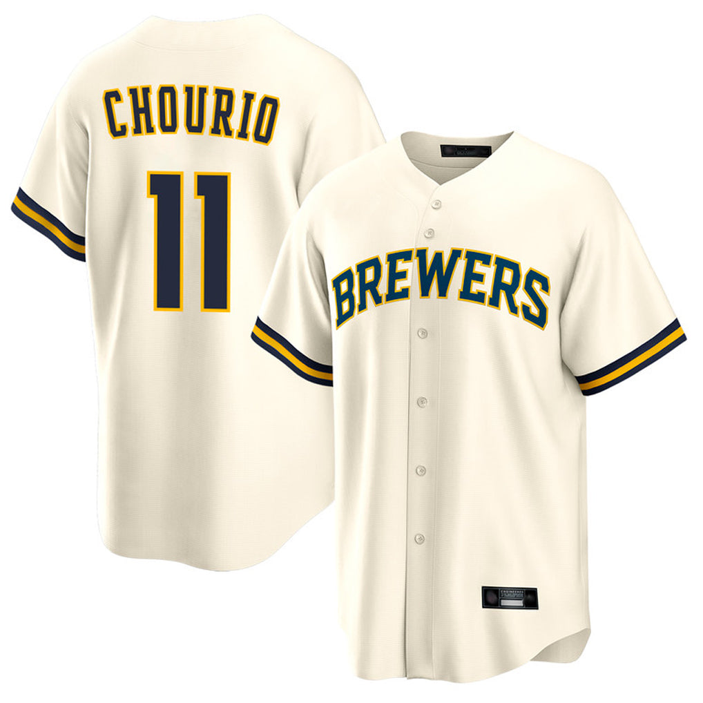 Silnrao M.Brewers #11 Jackson Chourio Player Cream Home Game Stitched Jerseys