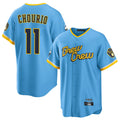 Silnrao M.Brewers #11 Jackson Chourio Player Light Blue City Connect Home Game Stitched Jerseys