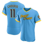 Silnrao M.Brewers #11 Jackson Chourio Player Light Blue City Connect Home Limited Elite Stitched Jerseys