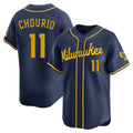 Silnrao M.Brewers #11 Jackson Chourio Player Navy Home Limited Stitched Jerseys
