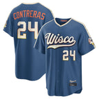 Silnrao M.Brewers #24 William Contreras Player Blue 2026 City Connect Home Game Stitched Jerseys