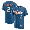 Silnrao M.Brewers #2 Brice Turang Player Blue 2026 City Connect Home Limited Elite Stitched Jerseys