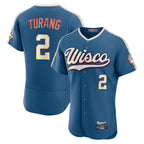 Silnrao M.Brewers #2 Brice Turang Player Blue 2026 City Connect Home Limited Elite Stitched Jerseys