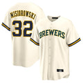 Silnrao M.Brewers #32 Jacob Misiorowski Player Cream Home Game Stitched Jerseys