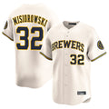 Silnrao M.Brewers #32 Jacob Misiorowski Player Cream Home Limited Game Stitched Jerseys