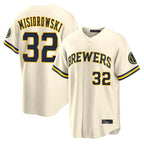 Silnrao M.Brewers #32 Jacob Misiorowski Player Cream Home Limited Stitched Jerseys