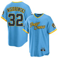 Silnrao M.Brewers #32 Jacob Misiorowski Player Light Blue City Connect Home Game Stitched Jerseys