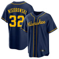 Silnrao M.Brewers #32 Jacob Misiorowski Player Navy Home Game Stitched Jerseys