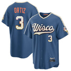 Silnrao M.Brewers #3 Joey Ortiz Player Blue 2026 City Connect Home Game Stitched Jerseys