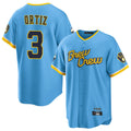 Silnrao M.Brewers #3 Joey Ortiz Player Light Blue City Connect Home Game Stitched Jerseys