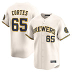 Silnrao M.Brewers #65 Nestor Cortes Player Cream Home Limited Game Stitched Jerseys