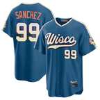 Silnrao M.Brewers #99 Gary Sanchez Player Blue 2026 City Connect Home Game Stitched Jerseys
