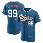 Silnrao M.Brewers #99 Gary Sanchez Player Blue 2026 City Connect Home Limited Elite Stitched Jerseys