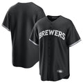 Silnrao M.Brewers ## Brewers Blank Player Black Game Home Stitched Jerseys