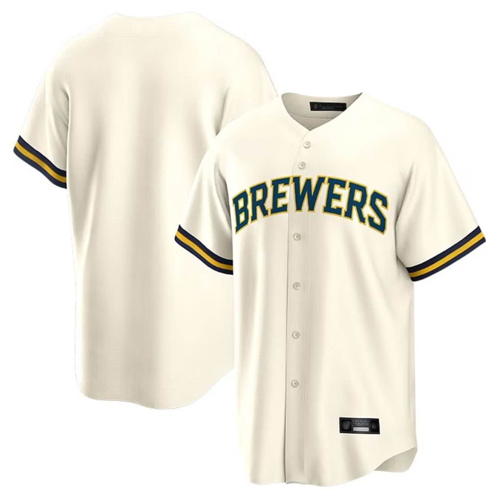Silnrao M.Brewers ## Brewers Blank Player Cream Home Game Stitched Jerseys
