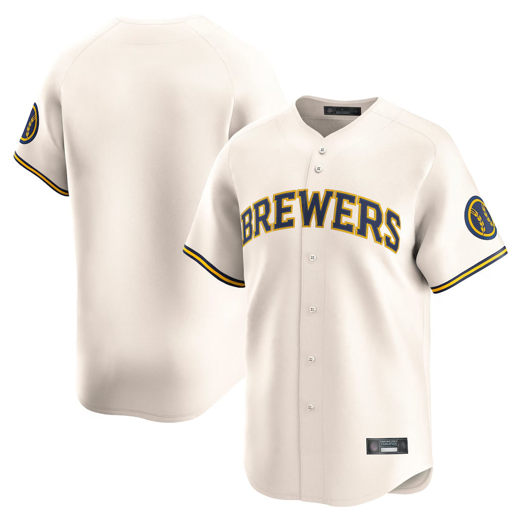Silnrao M.Brewers ## Brewers Blank Player Cream Home Limited Game Stitched Jerseys