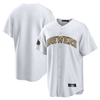 Silnrao M.Brewers ## Brewers Blank Player Gold Home Game Stitched Jerseys