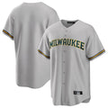 Silnrao M.Brewers ## Brewers Blank Player Gray Home Game Stitched Jerseys