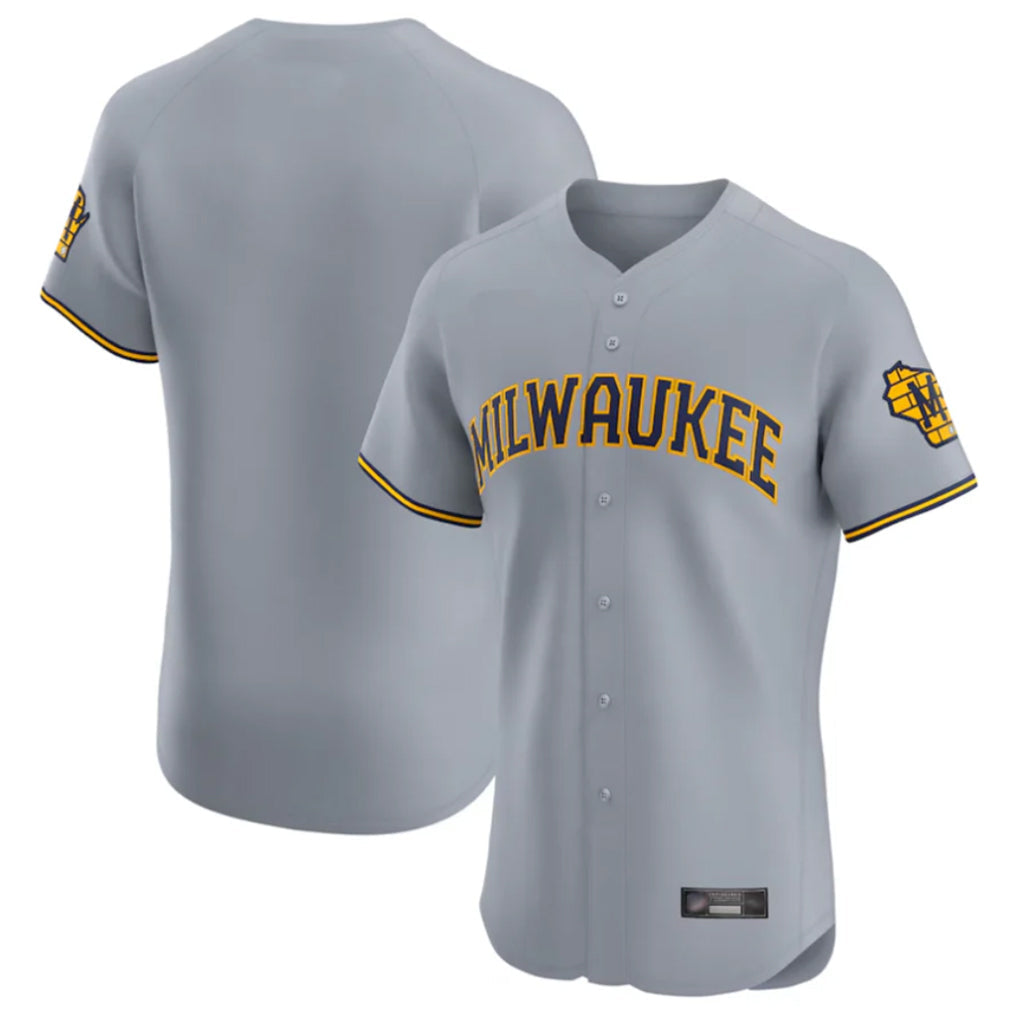 Silnrao M.Brewers ## Brewers Blank Player Gray Home Limited Elite Stitched Jerseys