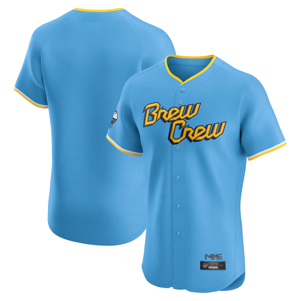 Silnrao M.Brewers ## Brewers Blank Player Light Blue City Connect Home Limited Elite Stitched Jerseys