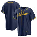 Silnrao M.Brewers ## Brewers Blank Player Navy Home Game Stitched Jerseys