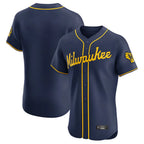 Silnrao M.Brewers ## Brewers Blank Player Navy Home Limited Elite Stitched Jerseys