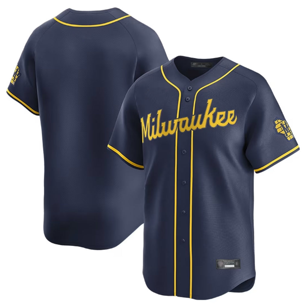 Silnrao M.Brewers ## Brewers Blank Player Navy Home Limited Stitched Jerseys
