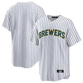 Silnrao M.Brewers ## Brewers Blank Player White Stripes Home Game Stitched Jerseys