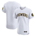 Silnrao M.Brewers ## Brewers Blank Player White Stripes Home Limited Elite Stitched Jerseys