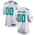 Silnrao Custom M.Dolphins Game Road Stitched Jerseys - White - Custom