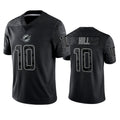 Silnrao M.Dolphins #10 Tyreek Hill Player Black RFLCTV Limited Stitched Jerseys