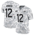Silnrao M.Dolphins #12 Bob Griese Player Arctic Camo Salute to Service Limited Stitched Jerseys