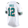 Silnrao M.Dolphins #12 Bob Griese Player White Home Game Stitched Jerseys