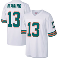 Silnrao M.Dolphins #13 Dan Marino Mitchell & Ness White Big & Tall 1984 Retired Player Replica Stitched Jerseys