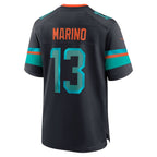 Silnrao M.Dolphins #13 Dan Marino Player Blue Rivalries Collection Game Stitched Jerseys