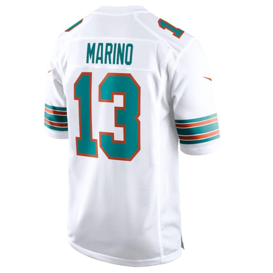 Silnrao M.Dolphins #13 Dan Marino White Retired Player Jersey American Stitched Jerseys