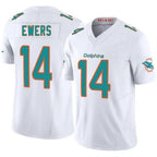 Silnrao M.Dolphins #14 Quinn Ewers Player White Vapor Limited Game Stitched Jerseys