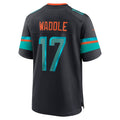 Silnrao M.Dolphins #17 Jaylen Waddle Player Blue Rivalries Collection Game Stitched Jerseys