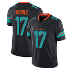 Silnrao M.Dolphins #17 Jaylen Waddle Player Blue Rivalries Collection Vapor Limited Stitched Jerseys