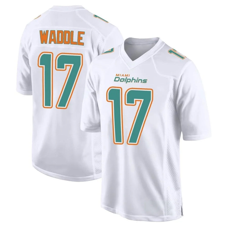 Silnrao M.Dolphins #17 Jaylen Waddle Player White Fashion Game Stitched Jerseys
