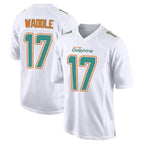 Silnrao M.Dolphins #17 Jaylen Waddle Player White Fashion Game Stitched Jerseys