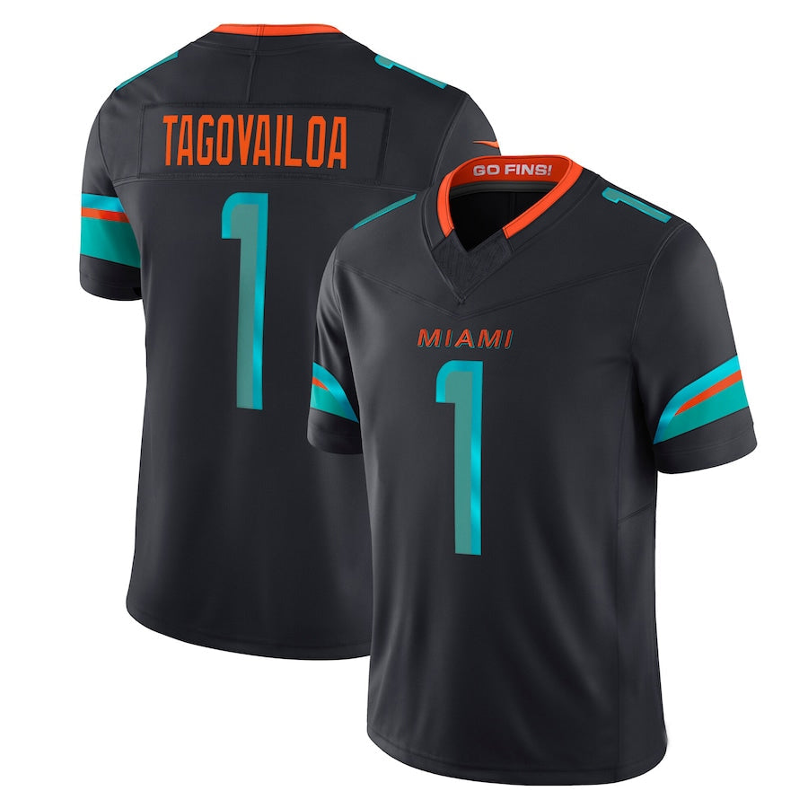 Silnrao M.Dolphins #1 Tua Tagovailoa Player Blue Rivalries Collection Vapor Limited Stitched Jerseys