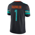 Silnrao M.Dolphins #1 Tua Tagovailoa Player Blue Rivalries Collection Vapor Limited Stitched Jerseys