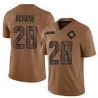 Silnrao M.Dolphins #28 De¡¯Von Achane Player Brown Salute To Service Limited Stitched Jerseys