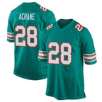 Silnrao M.Dolphins #28 De¡¯Von Achane Player Green Alternate Game Stitched Jerseys